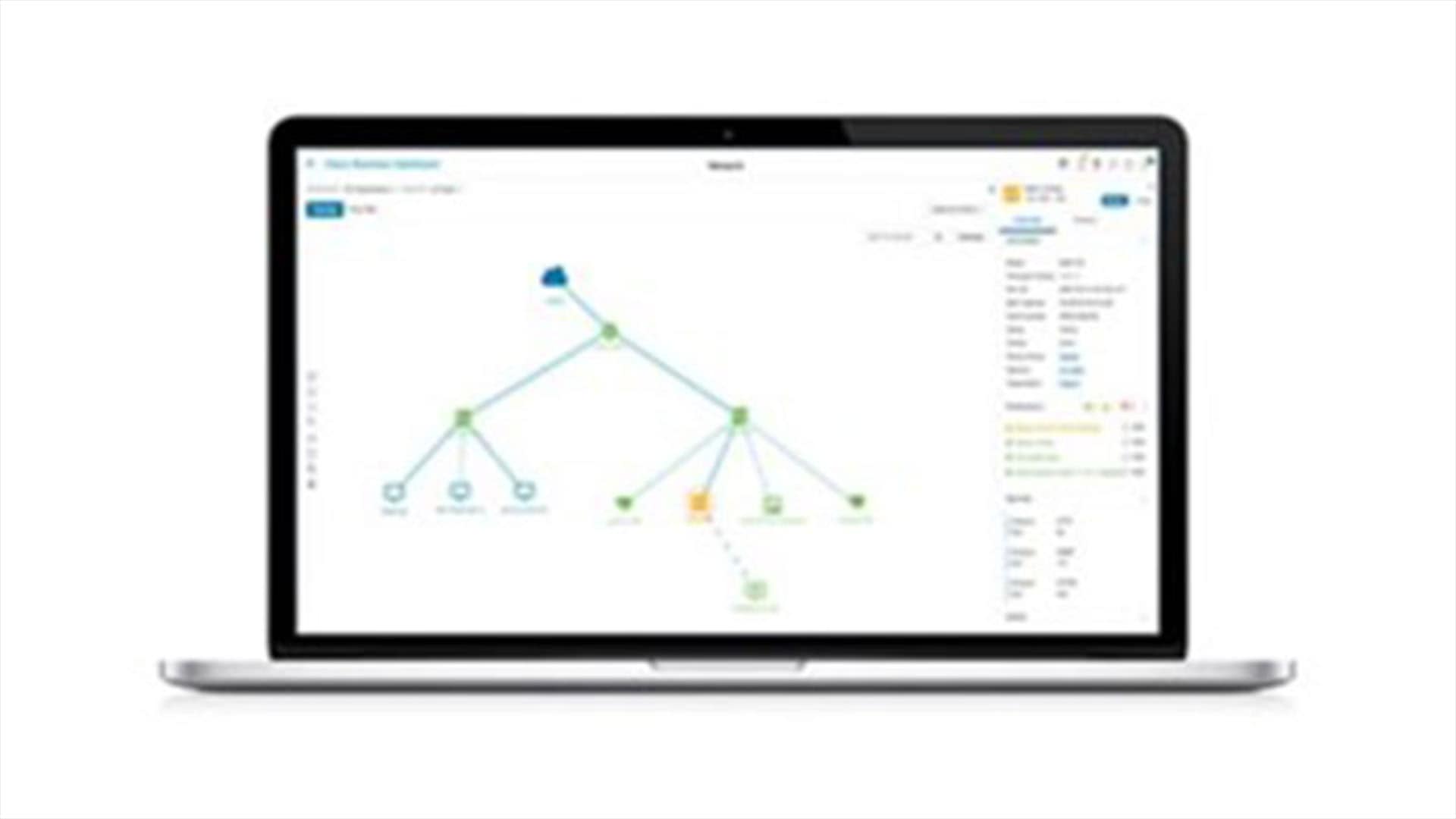 Image depicts Cisco Business Dashboard management interface