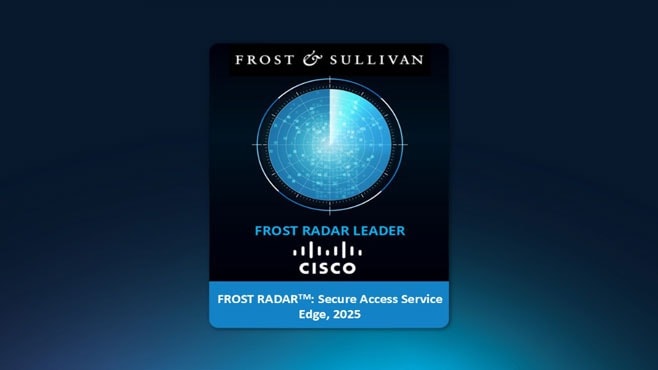 Frost & Sullivan award for Cisco SASE, 2025