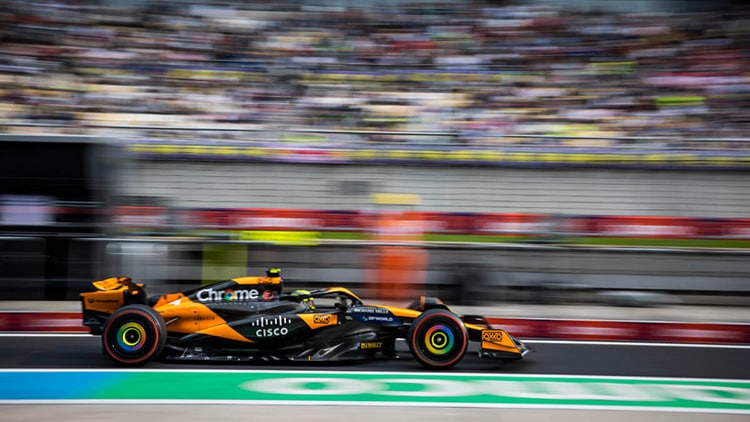 McLaren car on track